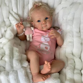MAIHAO 18-Inch Reborn Baby Dolls Girl Lifelike Baby Dolls Realistic Reborn Doll Girl Soft Body Open Eyes Newborn Real Life Baby Gifts/Toys for Collection & Kids Age 3+
