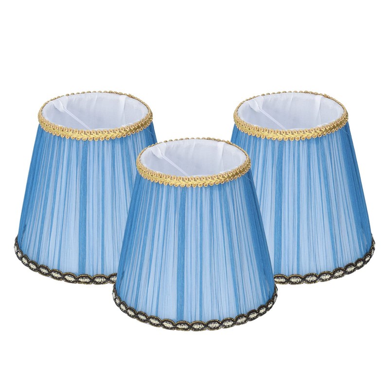 3PCS Cloth Lamp Shade E14 ClipOn Lampshade for Candle Chandelier