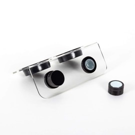 WACOOL Magnetic Reptile Ledge, Acrylic Gecko Feeding Ledge with 6PCS Cups, Reptile Food Water Feeder Dish for Geckos Iguana Chameleon Pets (White)