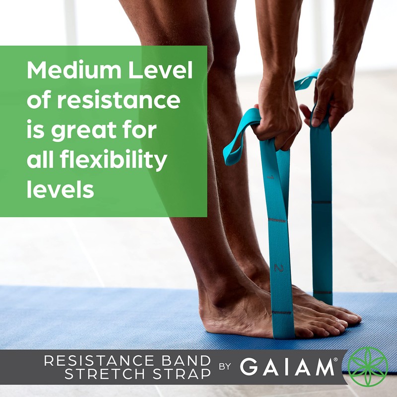 Gaiam Restore Resistance Band Stretching Strap - Stretch Legs &