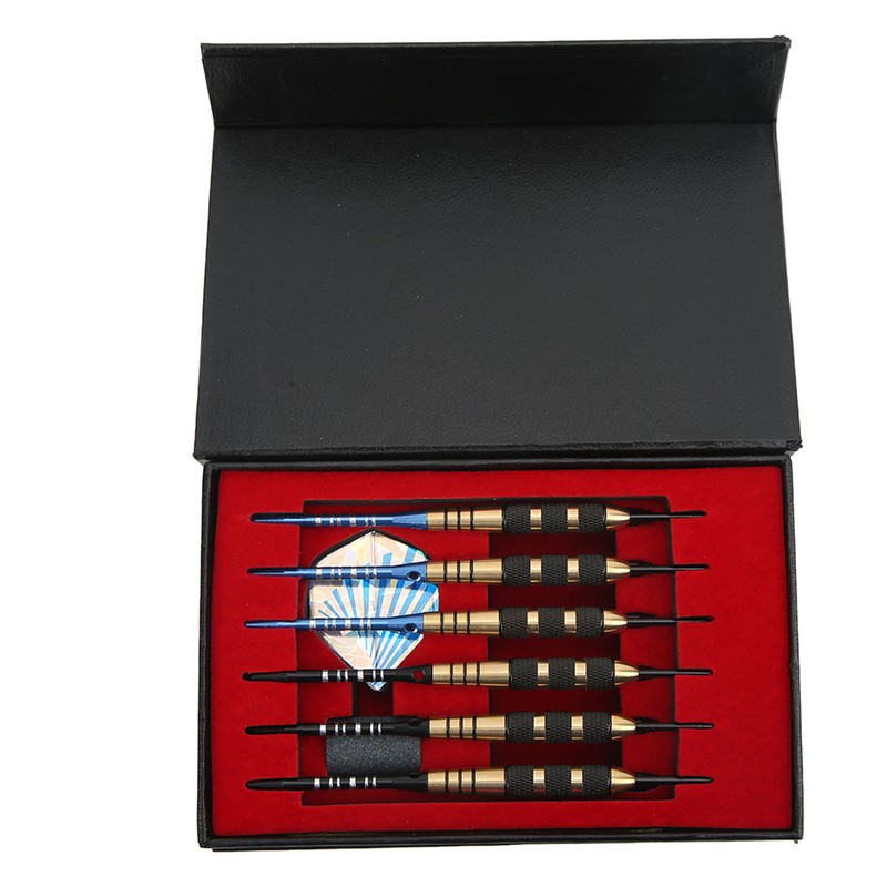 6Pcs Darts Professional Exquisite Stainless Steel Tip Darts Set with