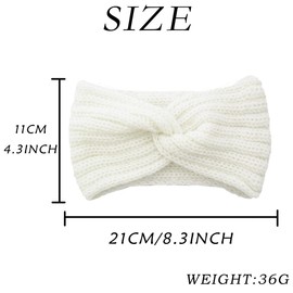 Winter Headbands for Women,3 Pcs Knitted Headband,Elastic Crochet Ear Warmer Headband for Women Girls