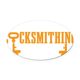 CafePress This is My Locksmithing Shirt Lock Euro Oval Car Bumper Magnet