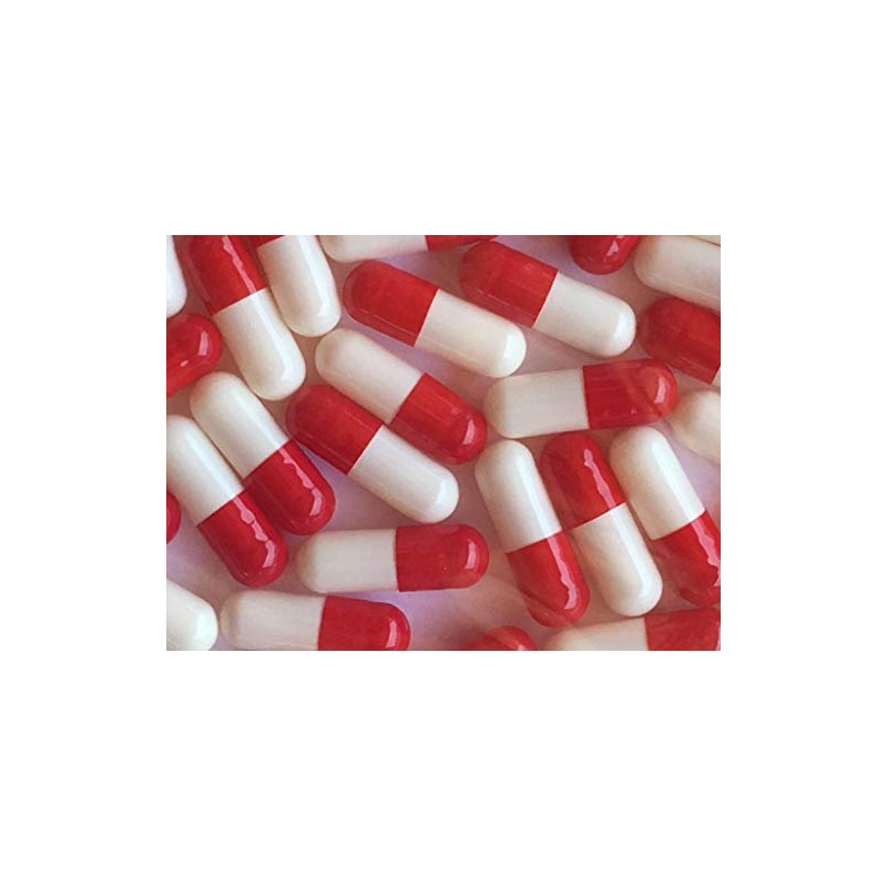 Empty Gelatin Capsules Size 1 Red/White (1000)