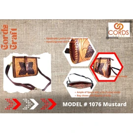 Bolsa de cuero para mujer, hecha a mano, cuero de grano superior, bolsa cruzada para niñas, regalo para ella (mostaza), Mostaza, M