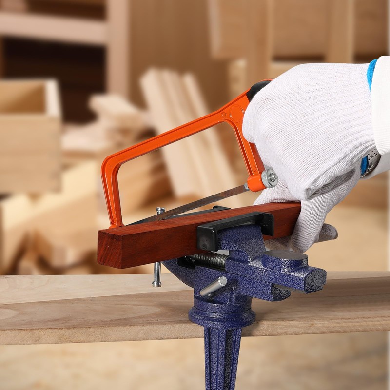 Table Vise, 3" Bench Vise Universal Rotate 360° Work Clamp-On