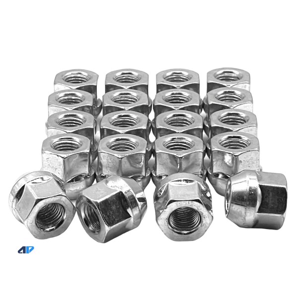 Unbranded 32pc White Knight Wheel 1309-1S Zinc M14x1.5 Open End