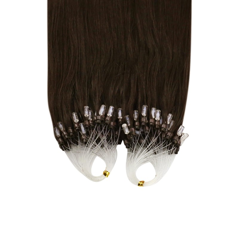 Ugeat Real Hair Extensions, Bonded Micro Ring Cold Fusion Extensions,