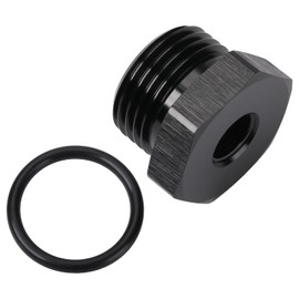 Podavelle 10AN -10 ORB O-ring Boss to 1/8 NPT Female Port Fitting Adapter Reducer Aluminum Black