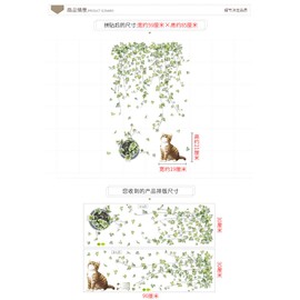 Mansoyun Vine Botanical Botanical Plant Pattern Green Rattan Flowers Green Leaves Floral Green Hanging House Plants Butterfly Birds Natural Decor Stickers Removable Wallpaper Sticker Waterproof