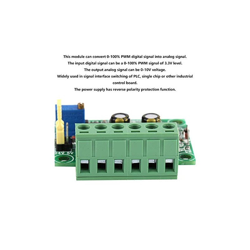 Garosa PWM-to-voltage module 0-100% PWM Signal to 0-10V Voltage Converter