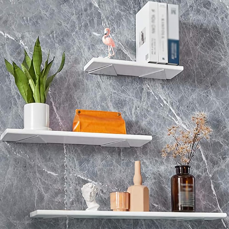 Pack of 2 Floating Shelf Brackets, Triangular Wall Bracket, Shelf