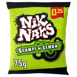 Nik Naks Scampi 'N' Lemon 75g - Box of 20 (Price Marked)