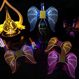 QUOXO Angel Wings LED Strobe Lights, Champagne Bottle Service Sparkler for VIP Nightclubs Event Party Club (Purple)