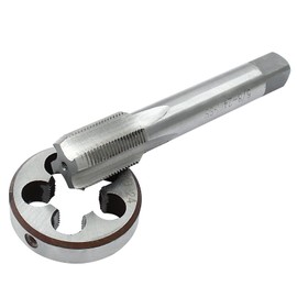 Hordion 5/8"-24 Tap and Die Set, High-speed Steel Thread Tap Die Set, 5/8"x 24 Right Hand Machine Tap with Round Threading Die