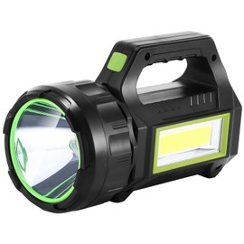 GEOKILO Solar LED Torch, Large Torch Camping Lantern, 3 Light Sources Rechargable Torchs, 8 Modes Spotlight Torc h Emergency Light, 2400mAh Portable Searchlight Large Torchs for Hiking Power Outage