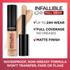L'Oreal Paris Makeup Infallible Full Wear Waterproof Matte Concealer, Full