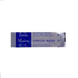 ValdentUSA 100-Pack, Disposable Steel Surgical Blade, Super Sharp, Sterile Scalpel Blades - Individually Wrapped, Ideal for Biology Labs, Medical Students, Crafting & More (#12)