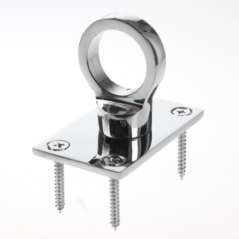24mm Chrome Decking Rope Hook End & Plate Rope Post
