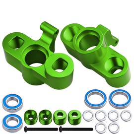 GoHobby Aluminum Front Knuckles Steering Blocks with Bearings for ARRMA Kraton 8S BLX 1/5 Scale RC Truck, fit Outcast 8S, Replaces ARA330558 Upgrades (Green)