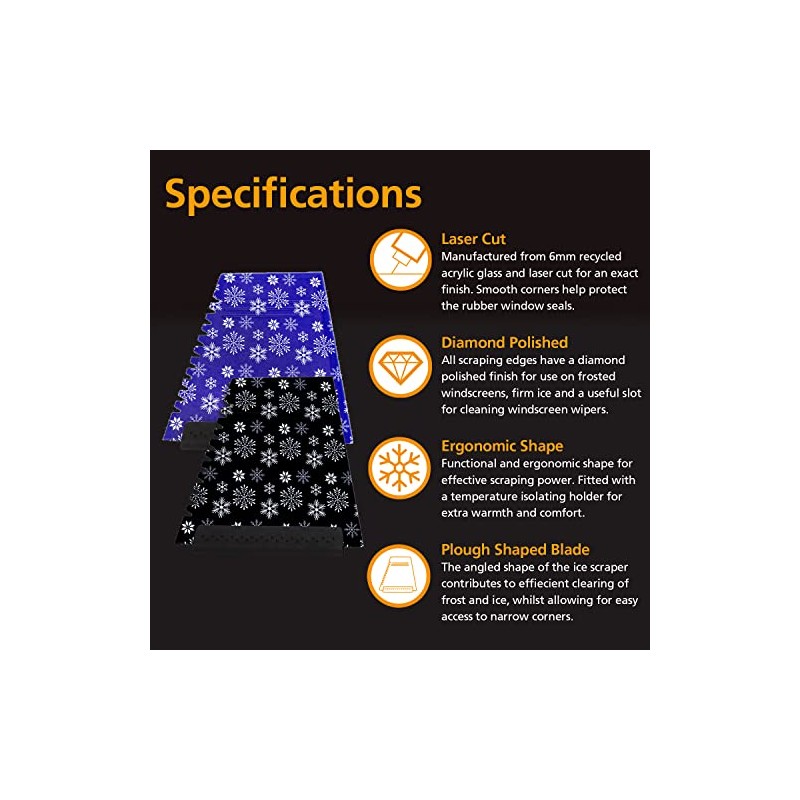 Nova Trapezium Winter Care Car Windscreen Ice Scraper, Soft Grip,