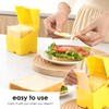 Linkidea 2 Pcs Sliced Cheese Container, ABS Plastic Holder with