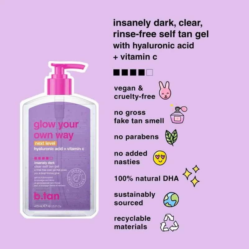 Autobronceador B.tan Increíblemente Oscuro 473ml Piel Dorada