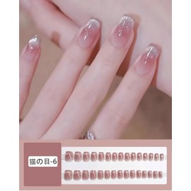 Nail Tips, Set of 24 (Cat's Eye-6, M)