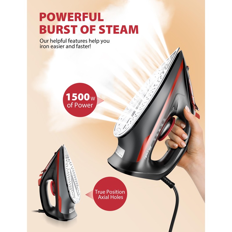Sundu Steam Iron for Clothes with Rapid Heating Ceramic Coated