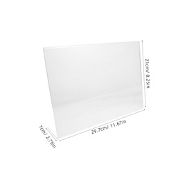 Operitacx Tischkartenhalter Monitor Zeichen Tischplatte Beschilderung Klarer Präsentationsständer Anzeige Schreibtisch-schilderhalter Mini-displayhalter Plakatständer Acryl Transparent
