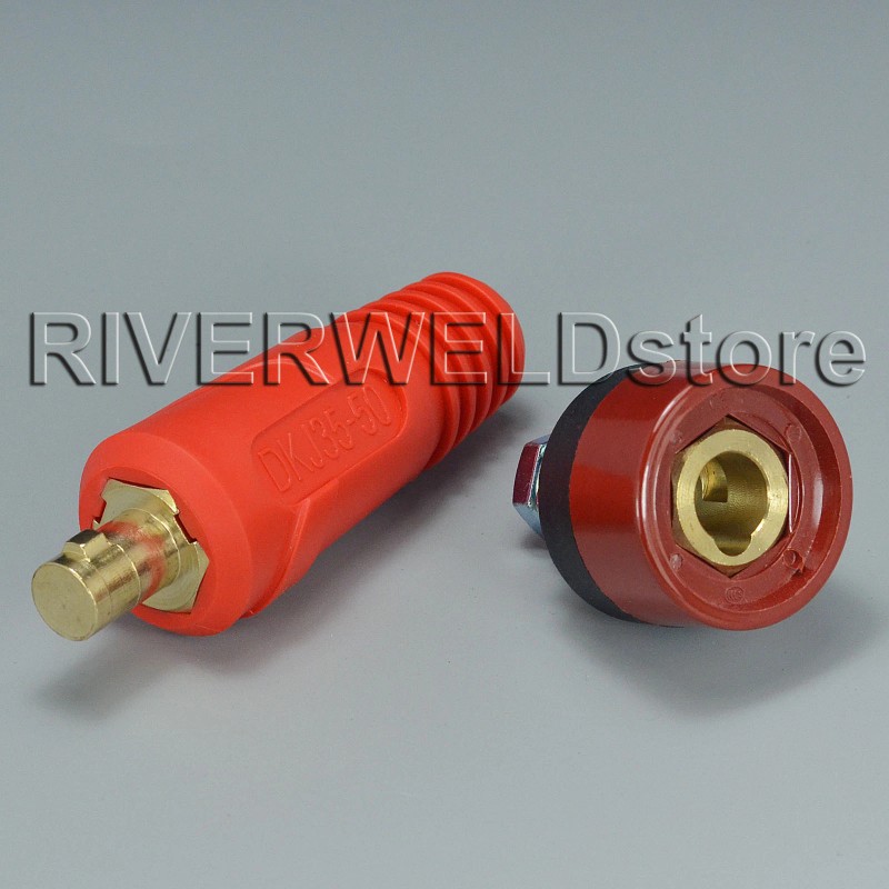 RIVERWELD TIG Welding Cable Panel Connector-plug and Socket Dinse Dinze