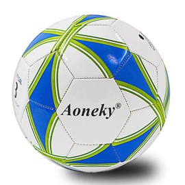 Aoneky Kids Soccer Ball Size 3 - Deflated Mini Soccer Ball with Pump - Soccer Ball for Boy Girl Aged 3-8 Years Old, Children Present Toy, Small Soccerball Game for Toddler