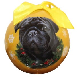 Pug Christmas Ball Ornament Shatter Proof Ball Easy to Personalize A for Pug Lovers