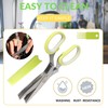 Premium Quality Stainless Steel Herb Scissors With 5 Blades, Cover