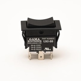 30 Amp DPDT Momentary On-Off-Momentary On Rocker Switch