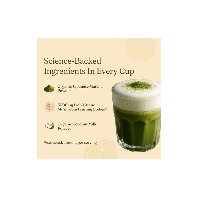 Four Sigmatic Organic Matcha Latte with Lion's Mane - 10