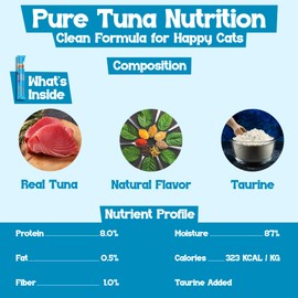 Beefeaters Tuna Pure Cat Treats 1.59oz (12 Pack) | Lickable Squeeze Tube Treats, Grain-Free, No Added Sugar, Real Tuna, Taurine-Enriched, Ideal for Bonding, Seniors, Toppers & Everyday Treating