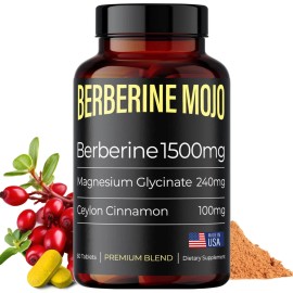 Berberine Mojo - Berberine Supplement 1500mg with Magnesium Glycinate 240mg &...