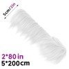 HXJDAM White Fur Fabric, 5x200 cm Shaggy Faux Fur Trim,