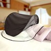 Portable Folding Blackout Face Mosquito Net for Camping Black