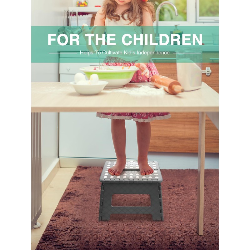 Heimwohl Folding Stool 9 Inch Lightweight Strong and Safe Easy