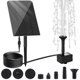Solar Water Fountain for Bird Bath Solar Water Pump with Seperated Solar Panel 2.5w 5v Solar Powered Water Fountain for Small Pond Garden Water Feature Decoration