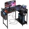 Acrolix Small Gaming Desk with Power Outlets, 40 Inch L