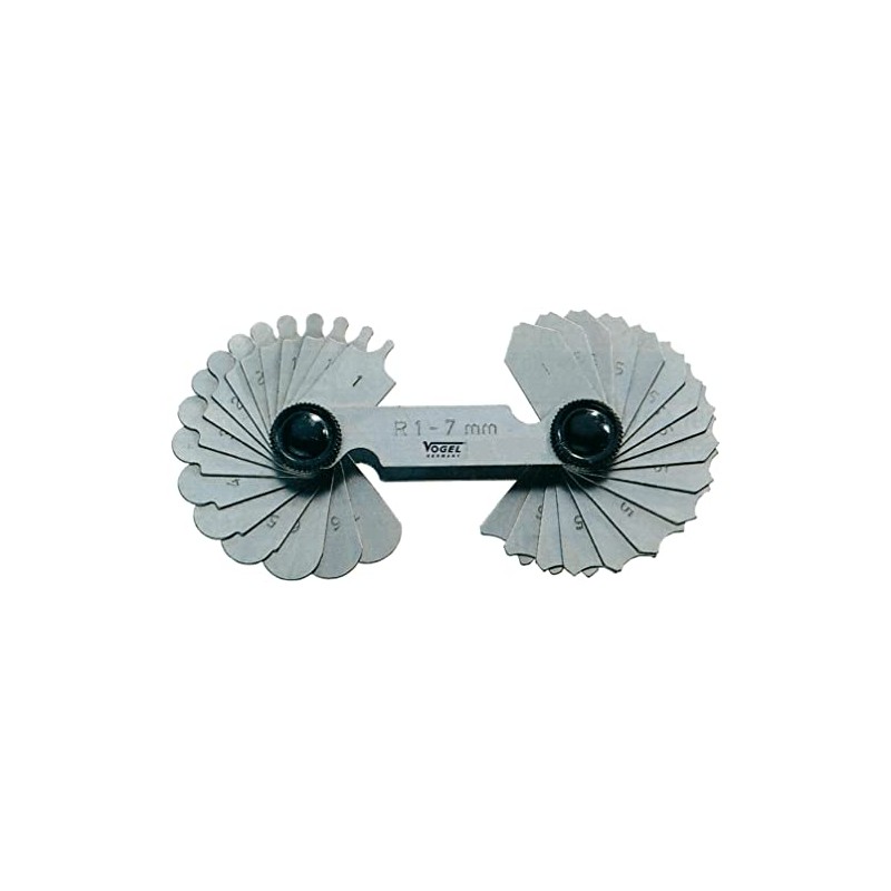 Vogel Radius Stencil 17 Sheets, 1.0-7.0 mm, 472105.0