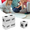 5Pcs White Left Right Center Dice Six Sided Standard Size