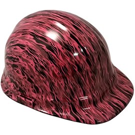 Texas America Safety Company Pink Flame Cap Style Hydro Dipped Hard Hat