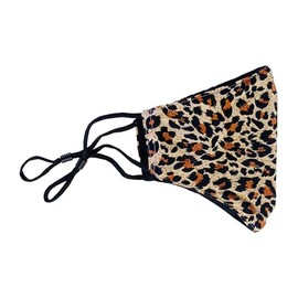 Save the Girls Animal Print Masks (Tan with Brown Spots) – Adjustable Fashion Face Mask – Cute Face Mask Made of Cotton/Poly Blend – Womens Fashion Face Mask, Reusable Mask