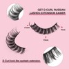 Parriparri Artificial Eyelashes D Curl Fake Russian False Eyelashes 10