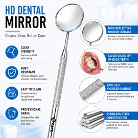 YSCARE Zahnpflege Set Zahnsteinentferner Zahnreiniger Doppelkopf Dental 3er Zahnreinigung Aus Edelstahl Haustierfreundlich