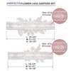 IMOMOTO White Wedding Garters for Bride, Non Slip Silicone Lace